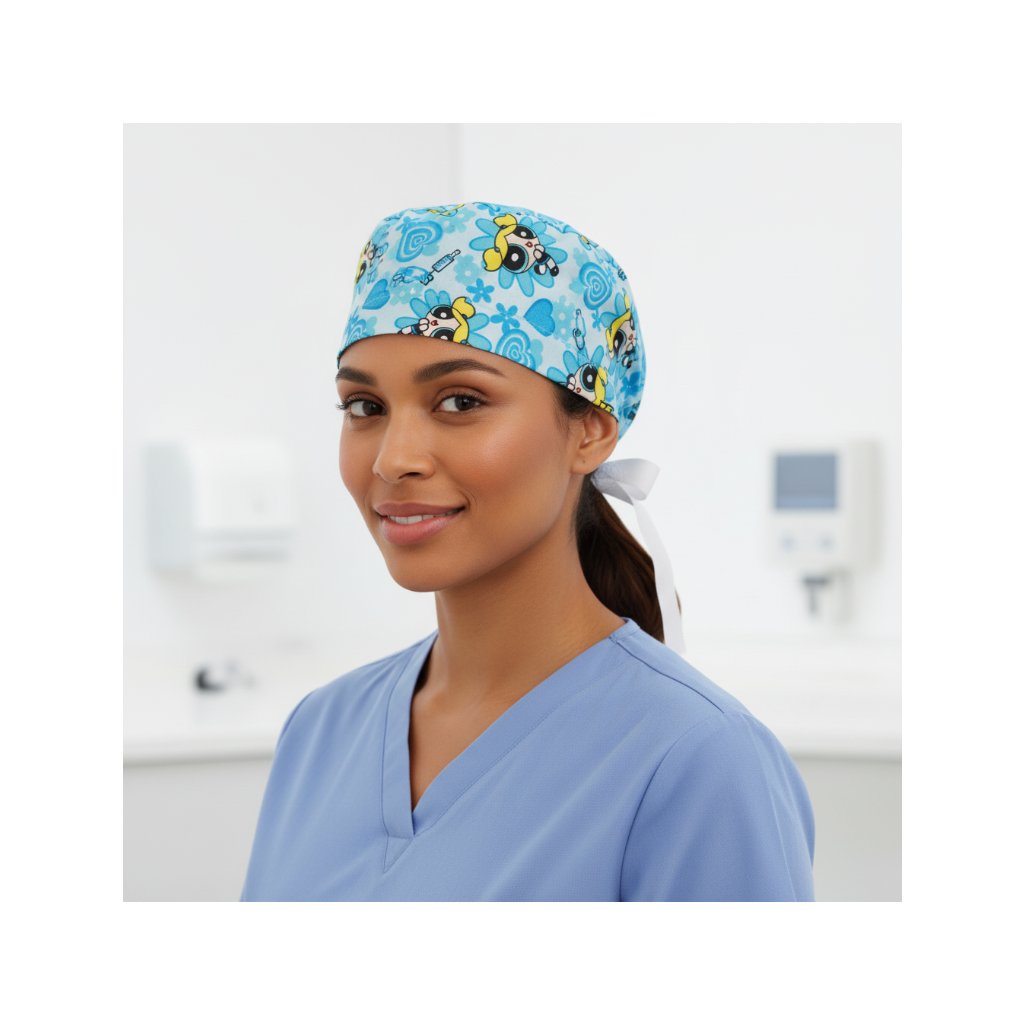 Sweet Bubbles Ponytail Scrub Cap