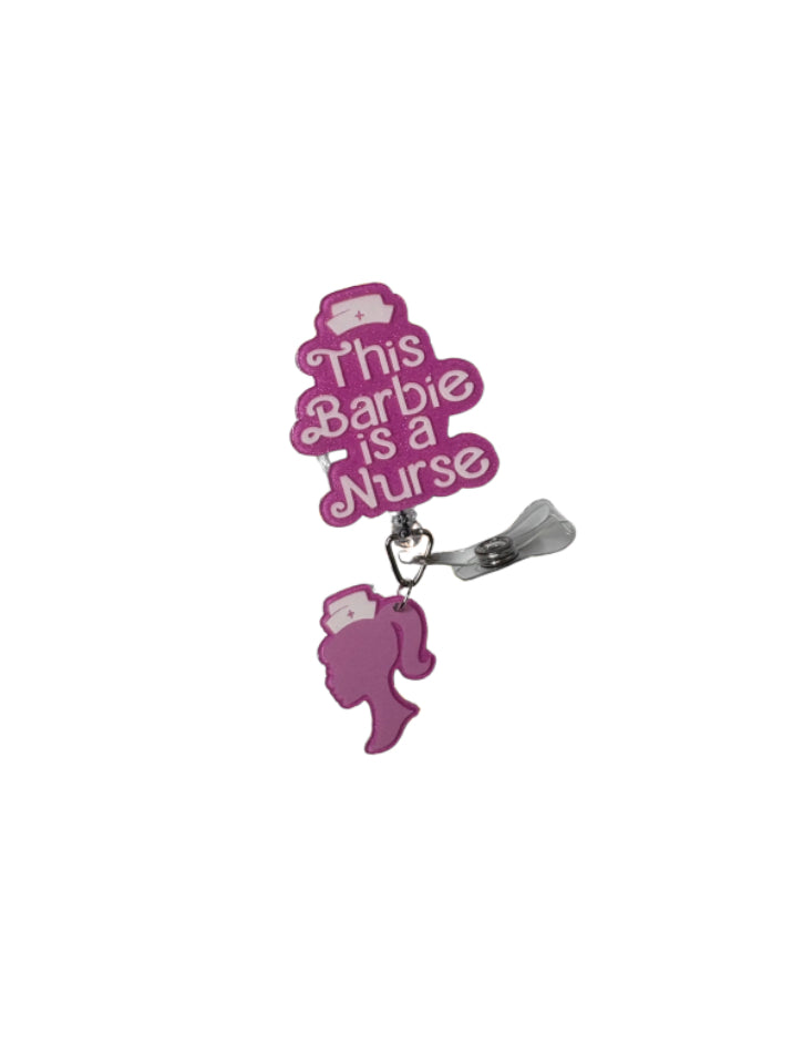 This Barbie Is a Nurse Badge Reel